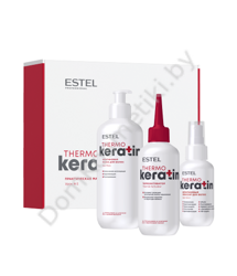 Набор для процедуры термокератин для волос THERMOKERATIN KERATIN ESTEL (400 мл, 200 мл, 100 мл)